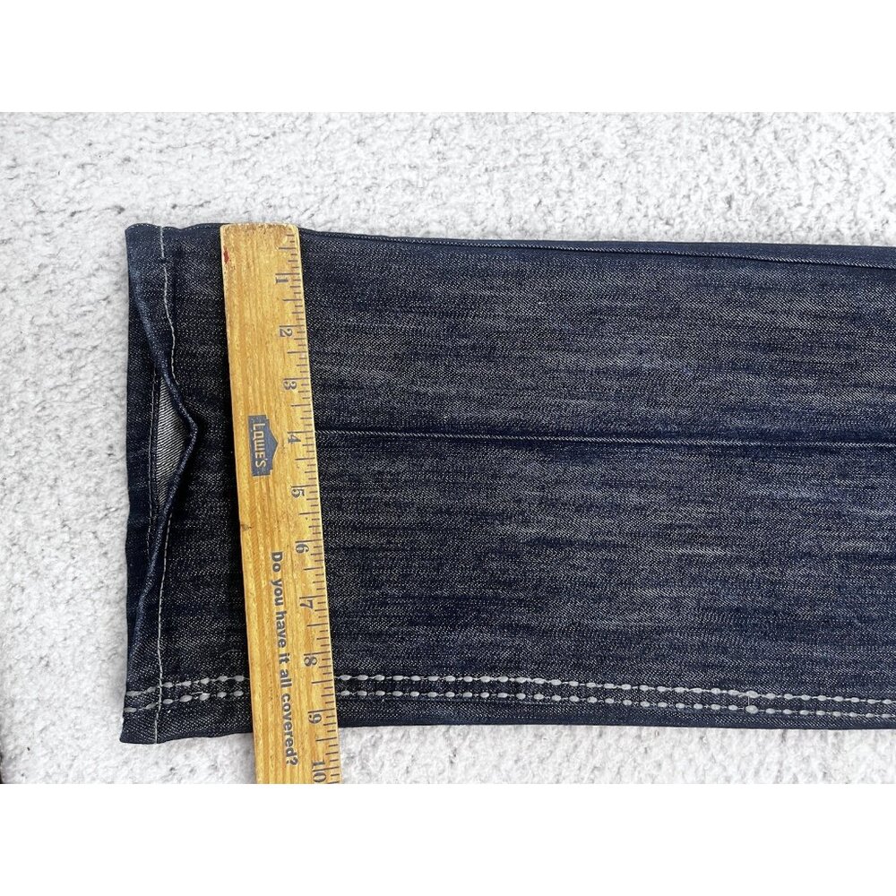 Men's Ak:Cess Akcess Dark Wash Baggy Y2K Embellished Denim Jeans Size 36x32 - Picture 7 of 16